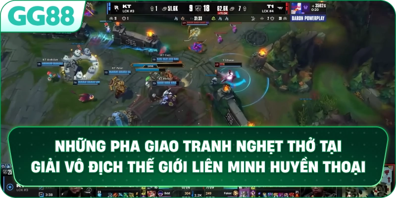 Những pha giao tranh nghẹt thở tại giải vô địch thế giới Liên Minh Huyền Thoại.